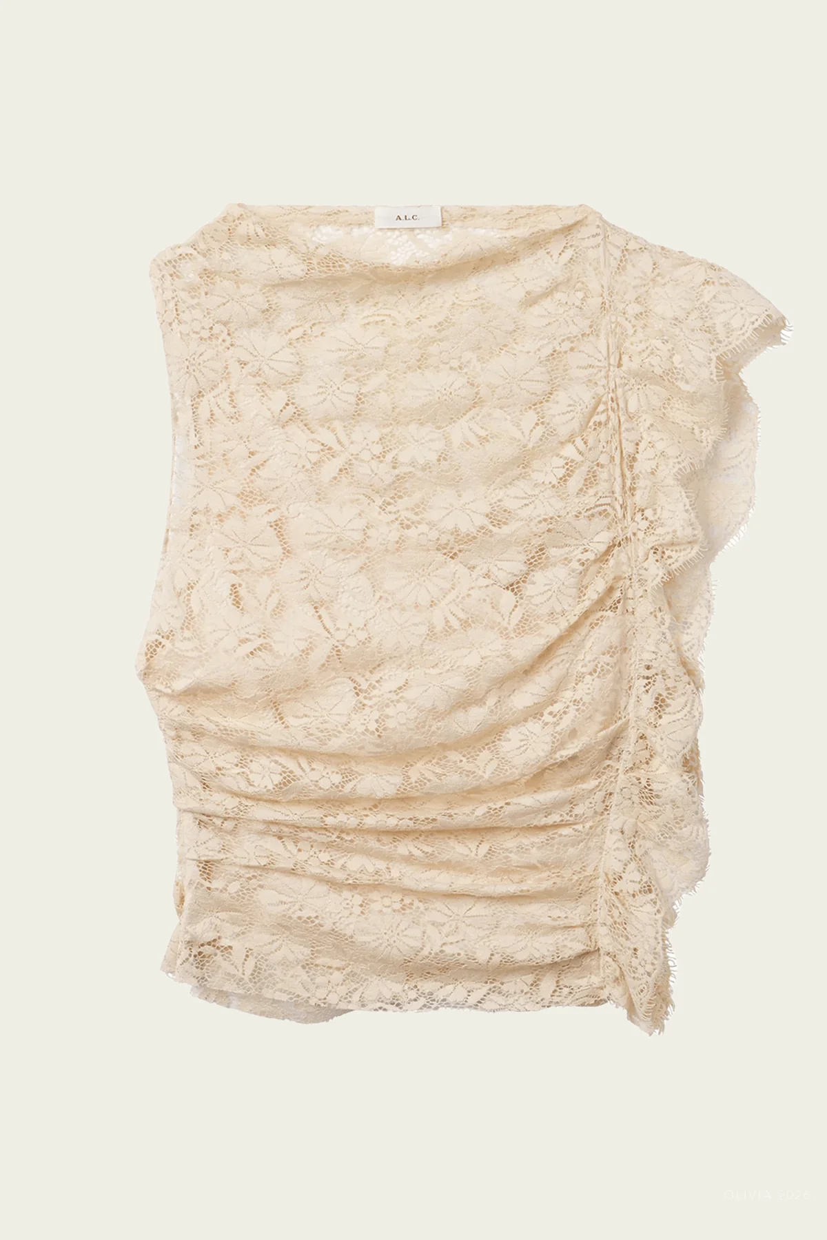 Astrid Lace Top in Crema Dolce